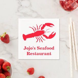Kreeft rood (naam) Jojo's Seafood Restaurant Servet