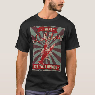 Kreeft Roodbaars Schaaldier Speervissen Vis Zaal T-shirt