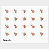 kreeft roosteren ronde sticker (Vel)