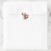 kreeft roosteren ronde sticker (Tas)