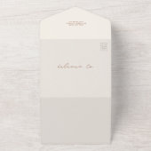 Kreeft rustieke strand bruiloft terracotta QR All In One Uitnodiging (Buitenkant)