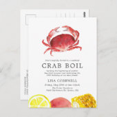 Kreeft scharlakenrood | Verjaardag Krab Kook Gestr Briefkaart (Voorkant / Achterkant)