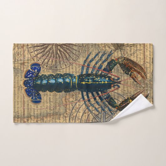 Kreeft Schelpdieren Zeevruchten Maine Classic Ocea Bad Handdoek (Handdoek)