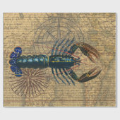 Kreeft Schelpdieren Zeevruchten Maine Classic Ocea Cadeaupapier (Vlak)