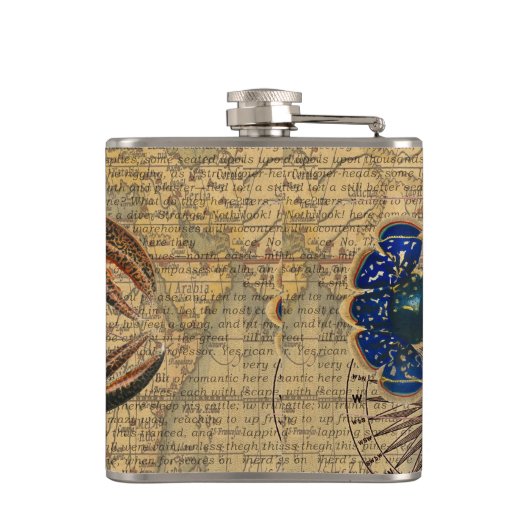 Kreeft Schelpdieren Zeevruchten Maine Classic Ocea Heupfles (Achterkant)