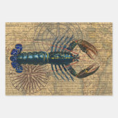 Kreeft Schelpdieren Zeevruchten Maine Classic Ocea Inpakpapier Vel (Voorkant)