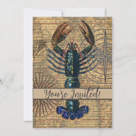 Kreeft Schelpdieren Zeevruchten Maine Classic Ocea Kaart (Voorkant)