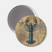 Kreeft Schelpdieren Zeevruchten Maine Classic Ocea Magneet (Voorkant / Achterkant)