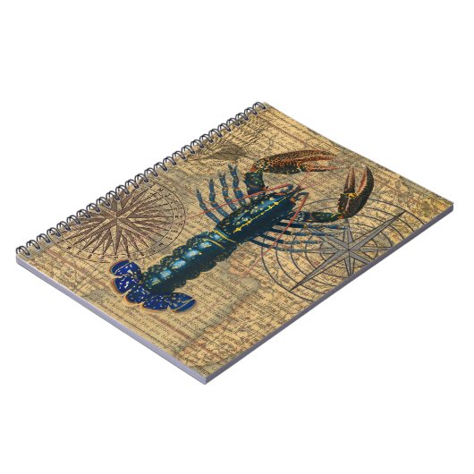 Kreeft Schelpdieren Zeevruchten Maine Classic Ocea Notitieboek (Linkerzijde)