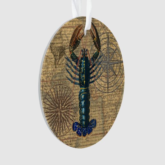 Kreeft Schelpdieren Zeevruchten Maine Classic Ocea Ornament (voorkant)