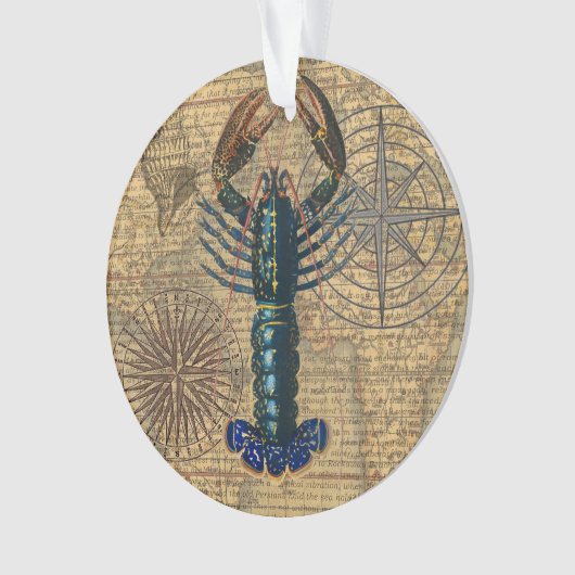 Kreeft Schelpdieren Zeevruchten Maine Classic Ocea Ornament (voorkant)