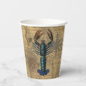 Kreeft Schelpdieren Zeevruchten Maine Classic Ocea Papieren Bekers (Achterkant)