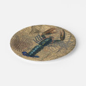 Kreeft Schelpdieren Zeevruchten Maine Classic Ocea Papieren Bordje (Gekanteld)