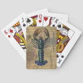 Kreeft Schelpdieren Zeevruchten Maine Classic Ocea Pokerkaarten (Achterkant)