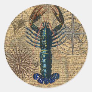 Kreeft Schelpdieren Zeevruchten Maine Classic Ocea Ronde Sticker