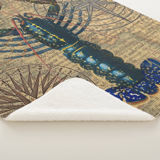 Kreeft Schelpdieren Zeevruchten Maine Classic Ocea Sherpa Deken (3/4)