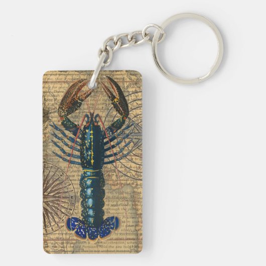 Kreeft Schelpdieren Zeevruchten Maine Classic Ocea Sleutelhanger (achterkant)