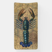 Kreeft Schelpdieren Zeevruchten Maine Classic Ocea Spandoek (Verticaal)