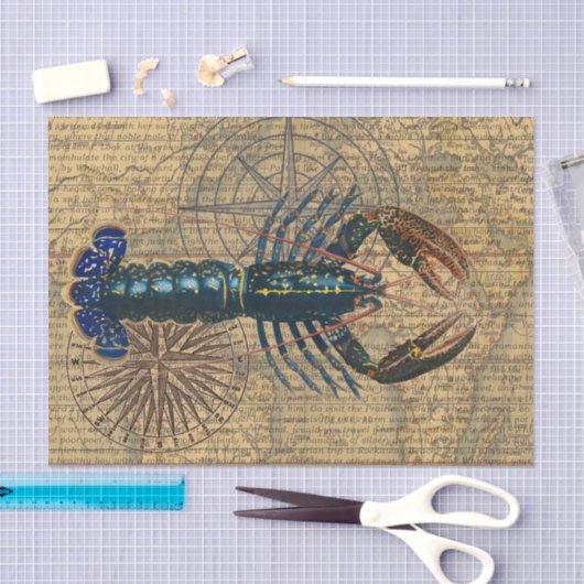 Kreeft Schelpdieren Zeevruchten Maine Classic Ocea Tissuepapier (Craft)