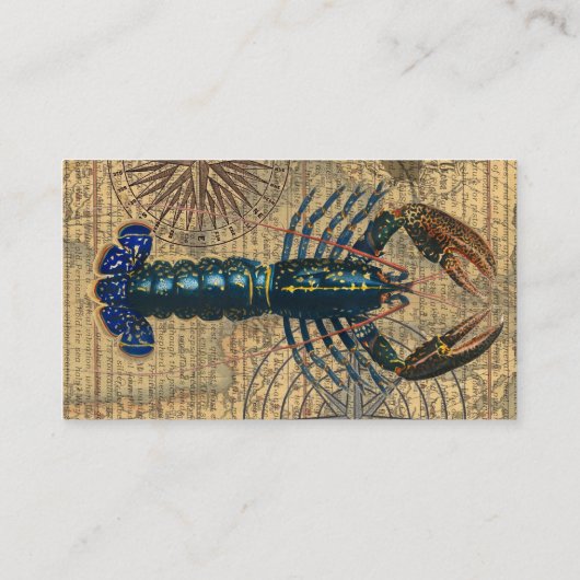 Kreeft Schelpdieren Zeevruchten Maine Classic Ocea Visitekaartje (Achterkant)