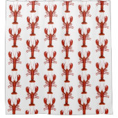 Kreeft schilderij nautische kustpatroon douchegordijn (Voorkant)