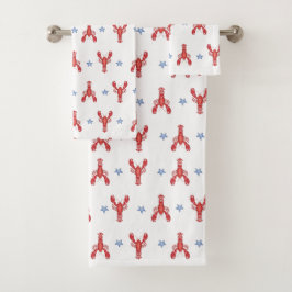 kreeft shacking up preppy kust bad handdoek