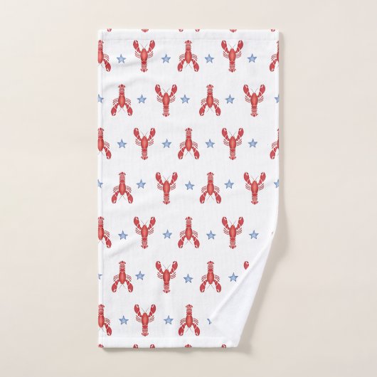 kreeft shacking up preppy kust bad handdoek (Handdoek)