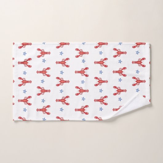 kreeft shacking up preppy kust bad handdoek (Handdoek)