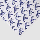 Kreeft Silhouet #1 Tekening Blauw Tissuepapier (Detail)
