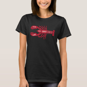 Kreeft Slager Diagram Vis en zeevruchten T-shirt