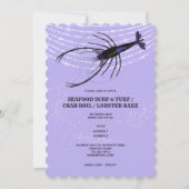 Kreeft snoer lichten vis schaal lila rivierkreeft kaart (Voorkant)