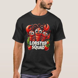 Kreeft Squad Schattige Claws Fresh Veggies Zee Foo T-shirt
