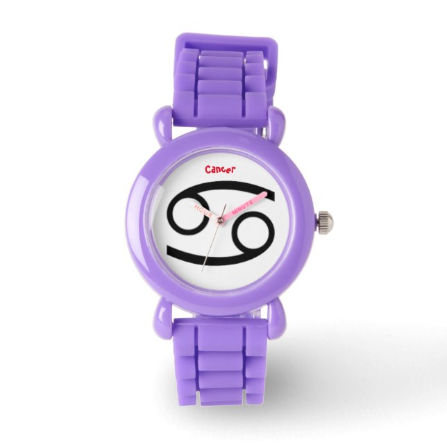 Kreeft Sterrenbeeld Kinderhorloges. Horloge (Voorkant)