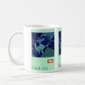 Kreeft sterrenbeeld Retro Dierenriem Astrologie Koffiemok (Links)