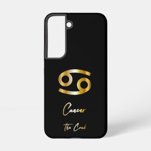 Kreeft Sterrenbeeld, Zwart & Goud  Samsung Galaxy Hoesje