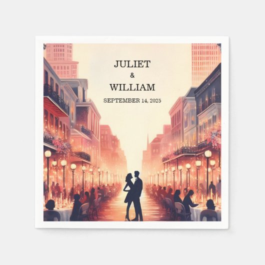 kreeft strand oceaan zomer new orleans bruiloft servet (Voorkant)