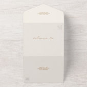 kreeft terracotta RSVP Boerderij bruiloft All In One Uitnodiging (Buitenkant)