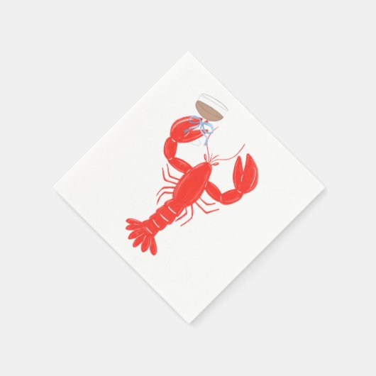 kreeft thema cocktail servet (Hoek)