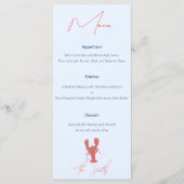 kreeft thema maine bruiloft menu (Voorkant)