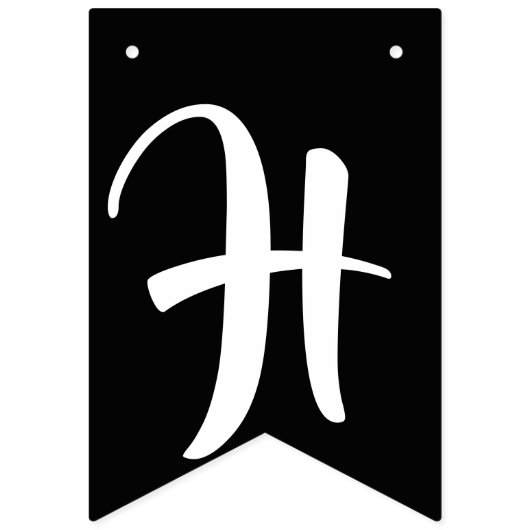 Kreeft thema rood zwart wit verjaardagsfeestje vlaggetjes (Tweede vlag)