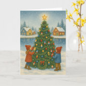 Kreeft Trap Tree Christmas Kaart (Gele Bloem)