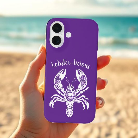 kreeft-tropische bloemen- Case-Mate iPhone case