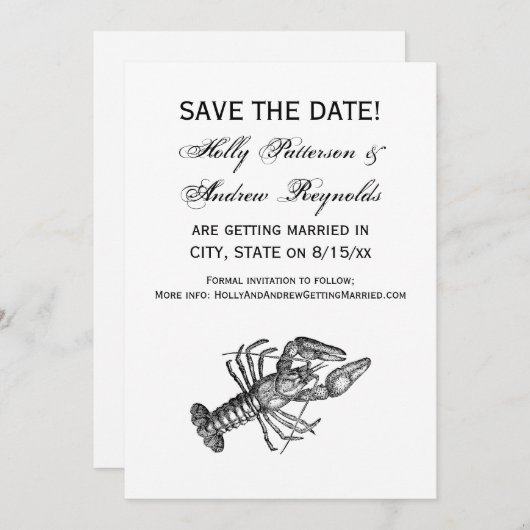 Kreeft uit de oude doos #1 Tekening Kaart (Voorkant / Achterkant)