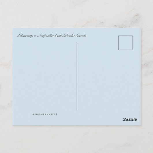 Kreeft vangt Newfoundland en Labrador Briefkaart (Achterkant)