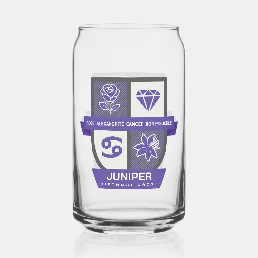 Kreeft Verjaardagsembleem™ voor 22-30 juni Blikvorm Glas (Voorkant)