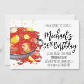 Kreeft verjaardagsuitnodiging kaart (Voorkant)