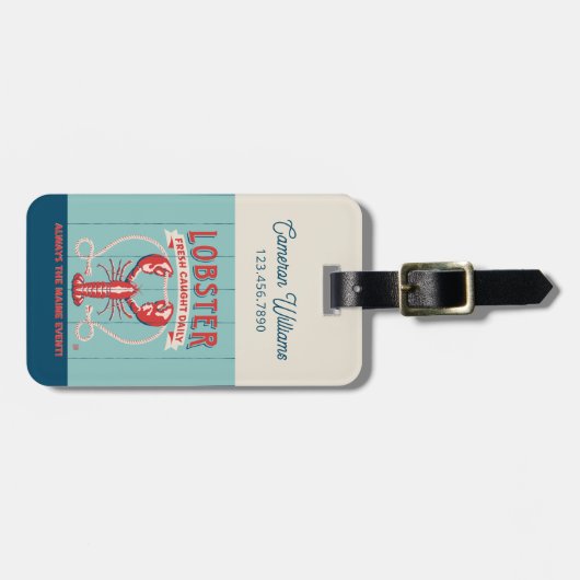 Kreeft vers gevangen dagelijks | Maine Bagagelabel (Voorkant horizontaal)