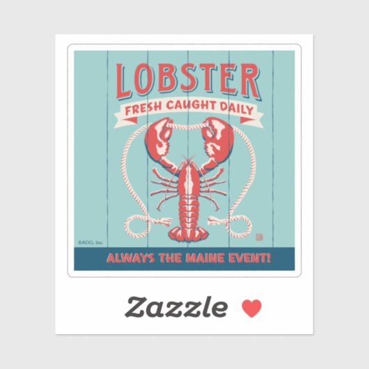 Kreeft vers gevangen dagelijks | Maine Sticker (Vel)