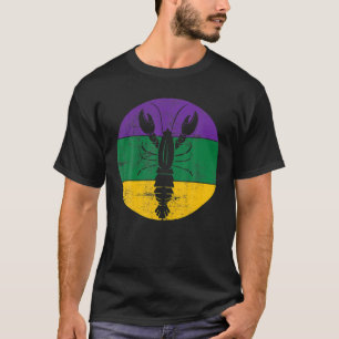 Kreeft Vintage Mardi Gras Kledij Carnaval Feesteli T-shirt