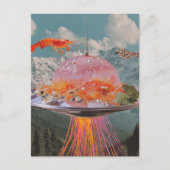 Kreeft Vis Surrealistische Kwallen Collage Briefkaart (Voorkant)